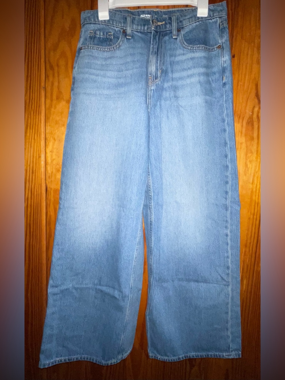 Old Navy Jeans Womens 8 High Rise Baggy Wide Leg Drapey Denim